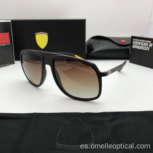 UV400 gafas de sol con montura de metal polarizado para hombres
